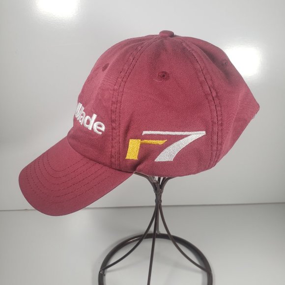 Taylor Made R7 Maroon Embroidered Strap Back Adjustable Dad Style Hat Cap - Picture 3 of 6